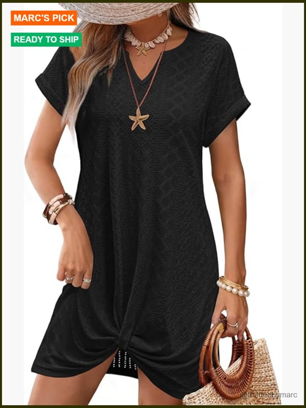 Eyelet Twisted Knot Swimsuit Cover Up Dress Summer Casual Sundress